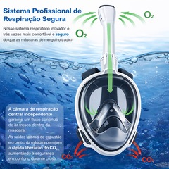 Mascara Subaquática de de Mergulho Gold Sports Full Face Confort Com Snorkel - Foto 6