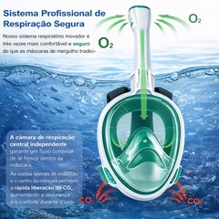 Mascara Subaquática de de Mergulho Gold Sports Full Face Confort Com Snorkel - Foto 6