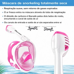 Mascara Subaquática de de Mergulho Gold Sports Full Face Confort Com Snorkel - Foto 5