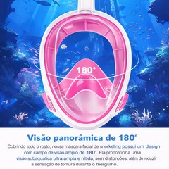 Mascara Subaquática de de Mergulho Gold Sports Full Face Confort Com Snorkel - Foto 6