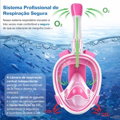 Mascara Subaquática de de Mergulho Gold Sports Full Face Confort Com Snorkel - Foto 7