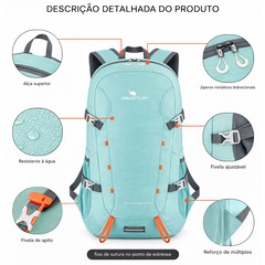 Mochila Esportiva Gold Sports Dobrável Camel Prova de Água 35 Lts - Foto 2