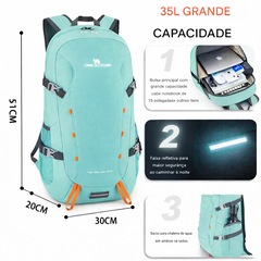 Mochila Esportiva Gold Sports Dobrável Camel Prova de Água 35 Lts - Foto 3