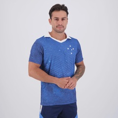 Camisa Polo Cruzeiro Céu Azul Masculina - Foto 2