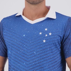 Camisa Polo Cruzeiro Céu Azul Masculina - Foto 5