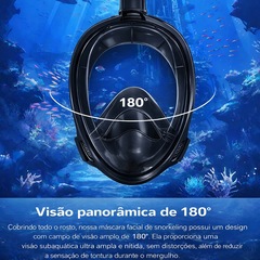 Mascara Subaquática de de Mergulho Gold Sports Full Face Confort IV Com Snorkel - Foto 8