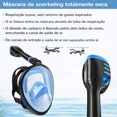 Mascara Subaquática de de Mergulho Gold Sports Full Face Confort IV Com Snorkel - Foto 6