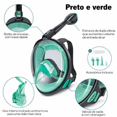 Mascara Subaquática de de Mergulho Gold Sports Full Face Confort IV Com Snorkel - Foto 5