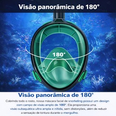 Mascara Subaquática de de Mergulho Gold Sports Full Face Confort IV Com Snorkel - Foto 8