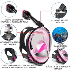 Mascara Subaquática de de Mergulho Gold Sports Full Face Confort IV Com Snorkel - Foto 2