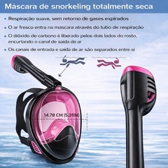 Mascara Subaquática de de Mergulho Gold Sports Full Face Confort IV Com Snorkel - Foto 6