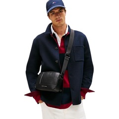 Bolsa Shoulder Bag Tommy Hilfiger Central Ew Preto Masculino - Foto 5