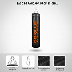 Saco 160cm + Luva 12oz + Bandagem 3mt + Protetor bucal simples - Foto 4