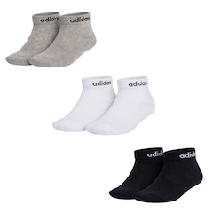 Kit 3 Pares de Meias adidas Linear Ankle Unissex - Foto 1