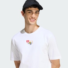 Camiseta Bordado Pequeno Estampa Futebol adidas Masculina - Foto 6