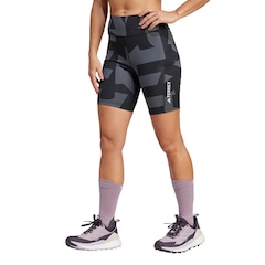 Bermuda Compressão Estampada Terrex Multi 20 Cm adidas Feminina - Foto 1