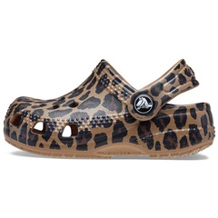Sandália Crocs Littles Animal Clog Sepia Leopard - Infantil - Foto 3
