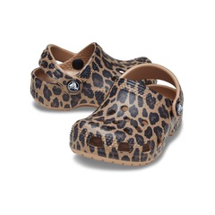 Sandália Crocs Littles Animal Clog Sepia Leopard - Infantil - Foto 4