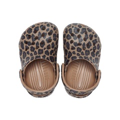 Sandália Crocs Littles Animal Clog Sepia Leopard - Infantil - Foto 5