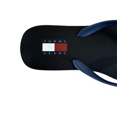 Chinelo Tommy Hilfiger TJM Beach Flip Flop Blue Coast - Foto 4
