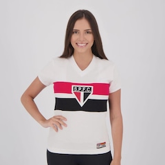 Camisa São Paulo Retrô 1980 Paulistão Feminina - Foto 1
