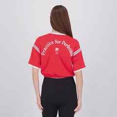 Camiseta Cropped Fila Chevron Letter Feminino - Foto 4