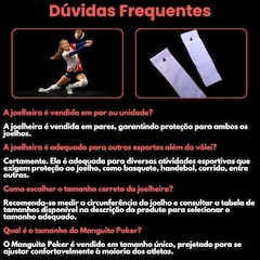 Kit Vôlei Joelheira Rehr Manguito Poker Power Profissional - Foto 6