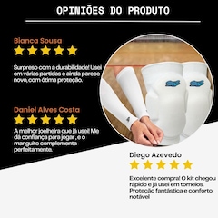 Kit Vôlei Joelheira Rehr Manguito Poker Power Profissional - Foto 7