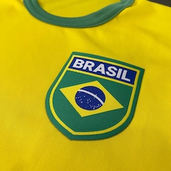 Camisa Brasil Uniforme 1 Torcedor Olden Sports Infantil - Foto 4
