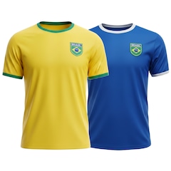 Kit 2 Camisas do Brasil Torcedor Olden Sports - Masculina - Foto 1