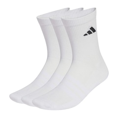 Kit com 3 Pares de Meias adidas Cano Médio Crew Socks Unissex - Foto 1