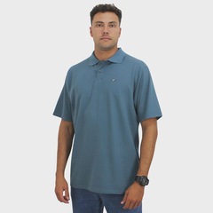 Camiseta Polo Rusty Day Lights Petróleo - Masculina - Foto 1