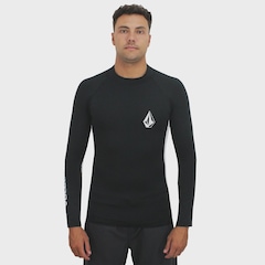 Camiseta de Lycra Volcom Lido Solid Black - Masculina - Foto 2
