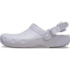 Sandália Crocs Classic Work Clog Mauve Mist - Unissex - Foto 3