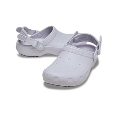 Sandália Crocs Classic Work Clog Mauve Mist - Unissex - Foto 4