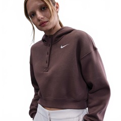 Blusão Cropped Nike Sportswear Phoenix Fleece Oversized Feminino - Foto 1