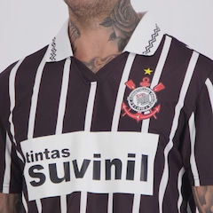 Camisa Corinthians Retrô 1995 Listrada Masculina - Foto 5