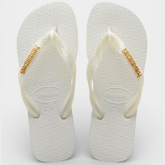 Chinelo Havaianas Top Logo Metallic Feminino - Foto 1