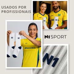 Kit 2 Pares Meia para Vôlei Cano Médio para Vôlei N1 Sports - Foto 5
