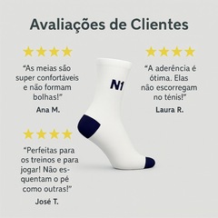 Kit 2 Pares Meia para Vôlei Cano Médio para Vôlei N1 Sports - Foto 7