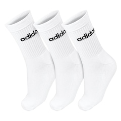 Kit Meias adidas C Lin Crew Pack com 3 Pares - Adulto - Foto 1