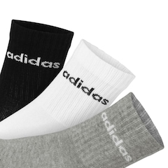 Kit Meias adidas Linear Pack com 3 Pares - Infantil - Foto 2