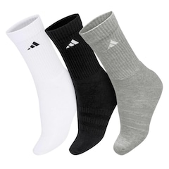 Kit Meias adidas Cano Alto Cushioned Crew - Pack com 3 Pares - Adulto - Foto 1