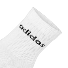 Kit Meias adidas Linear Pack com 3 Pares - Infantil - Foto 2