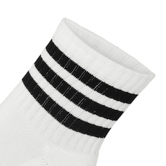 Kit Meias adidas Cano Médio Três Listras Pack com 3 Pares - Adulto - Foto 2