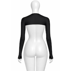 Mini Casaco Mangas Longas Esportivas Gold Sports Térmico Black-Dry Proteção Solar Uv+50 - Foto 2