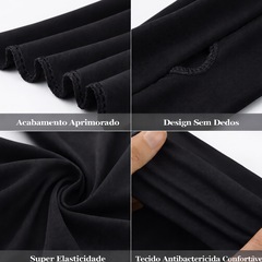 Mini Casaco Mangas Longas Esportivas Gold Sports Térmico Black-Dry Proteção Solar Uv+50 - Foto 4