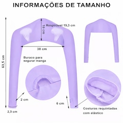 Mini Casaco Mangas Longas Esportivas Gold Sports Térmico Black-Dry Proteção Solar Uv+50 - Foto 3