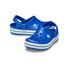 Sandália Crocs Crocband Clog K Turbo Teal - Infantil - Foto 4