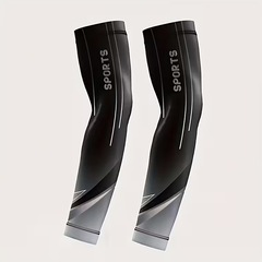 Manguito Longo Térmico e Compressão Gold Sports Black-Dry Proteção Solar Uv+50 - Foto 2